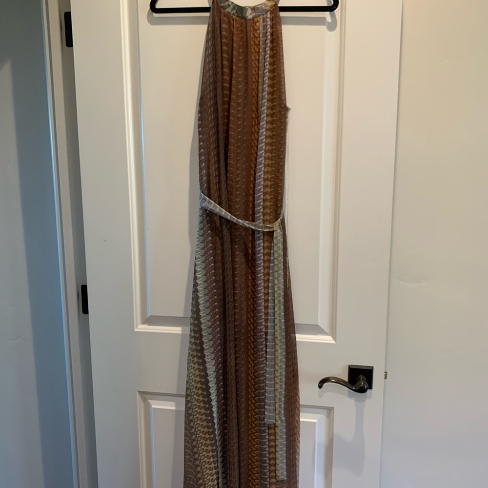 Bar III Brown and Cream Dress
